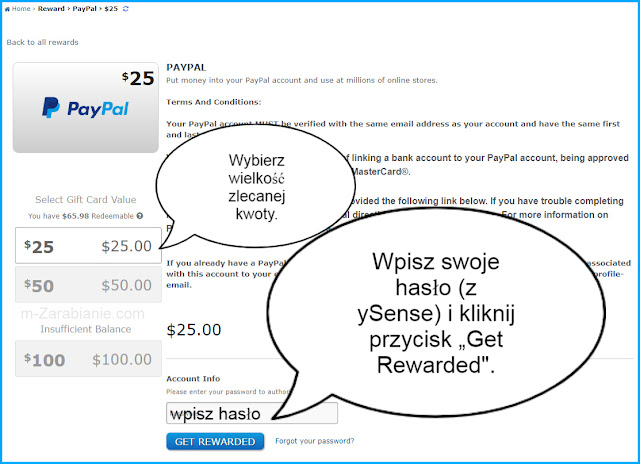 Jak wypłacić pieniądze z ySense? Jak wypłacić pieniądze z ySense?