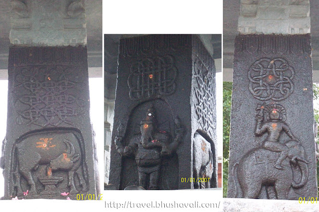 Karur Kalyana Pasupatheeswarar Temple Pillar sculptures