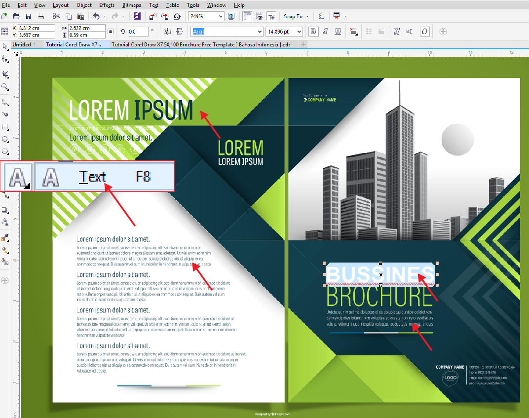 Free Brosur CDR Download Template Brosur Coreldraw Hijau 2