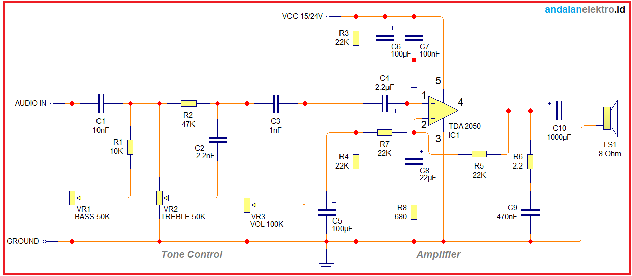 skema diagram ampli toa ta1031 - Menganalisis Kinerja dan Spesi...