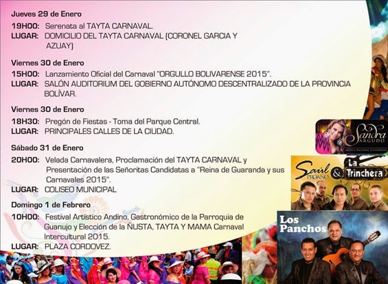 Programa completo Carnaval de Guaranda 2015 Programa completo Carnaval de Guaranda 2015