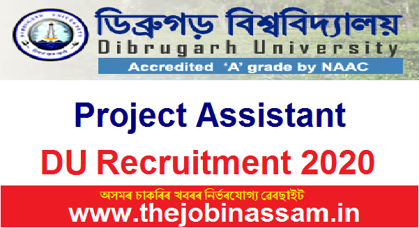 Dibrugarh University Recruitment 2020