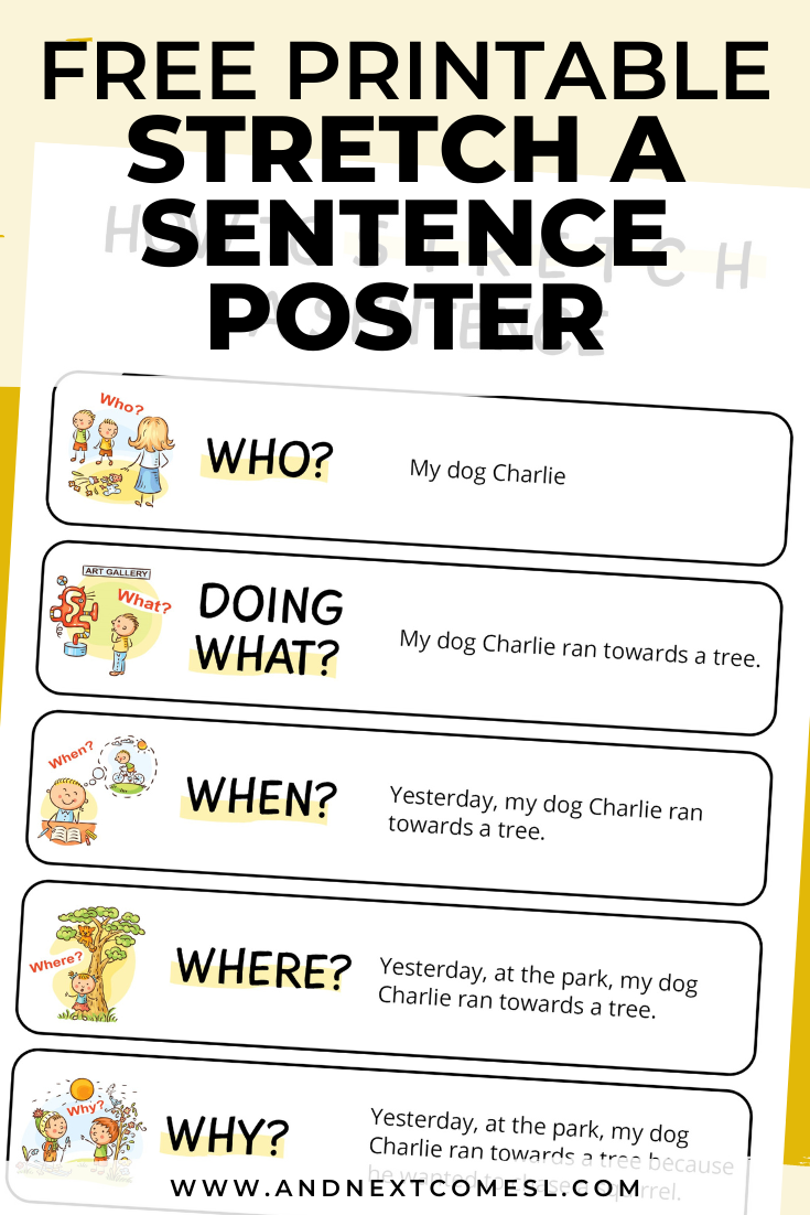 Free stretch a sentence poster