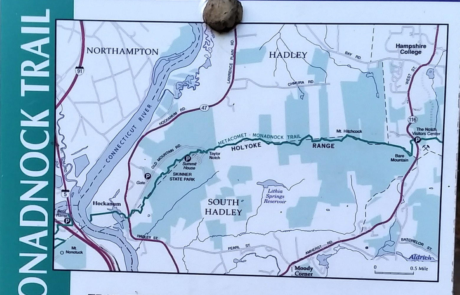 Along the NETCohos MM Section 7a Boat Launch to the Mt. Holyoke