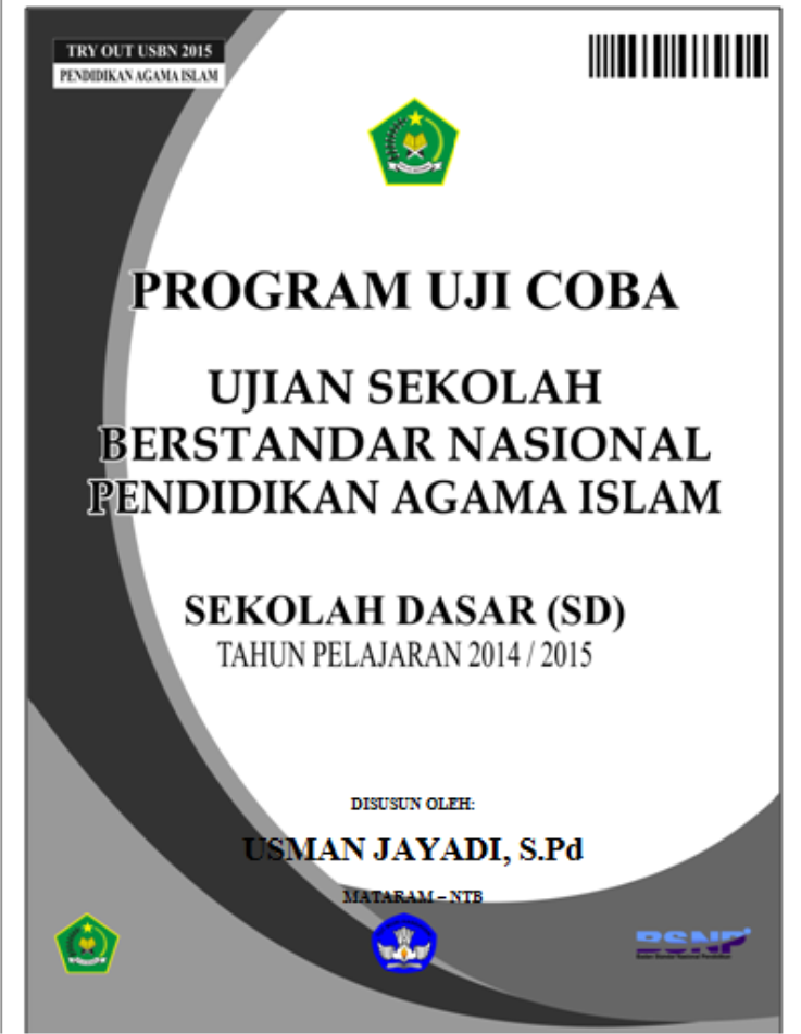  SOAL  USBN AGAMA  ISLAM SD 2020 Gudang Soal  SD MI