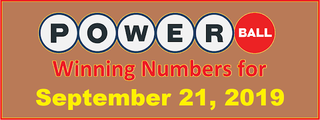 PowerBall Winning Numbers for Saturday, September 21, 2019