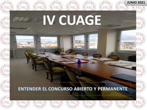 PARA ENTENDER EL CONCURSO ABIERTO Y PERMANENTE IV CUAGE