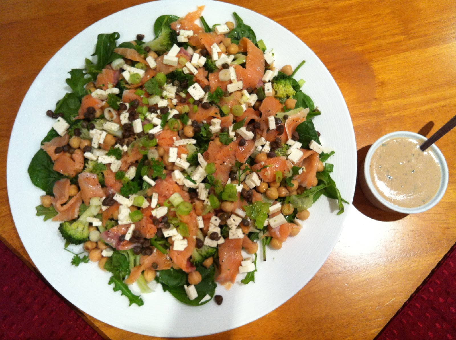 Southern Spoon Simple Salads a MangoLime Slaw, and a Salmon, Feta