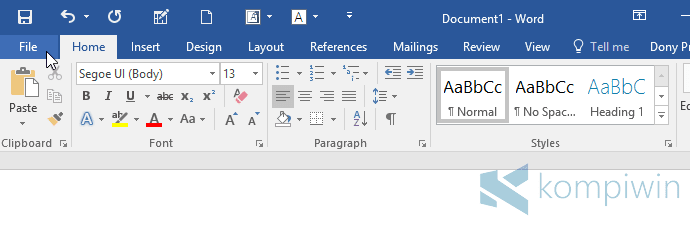 Cara Mengubah Tema & Gambar Titlebar di Office 2016 agar Tampilannya Lebih Cantik 7