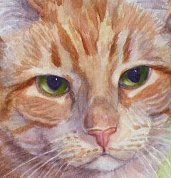 tabby orange cat watercolor cats paintings painted oil demonstration row mushy
