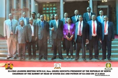 EA-CISO and EAC Top Leaders with H.E Hon Uhuru Kenyatta, President of Kenya