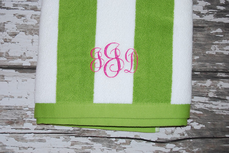 the chocolate zebra Monogrammed Beach Towels