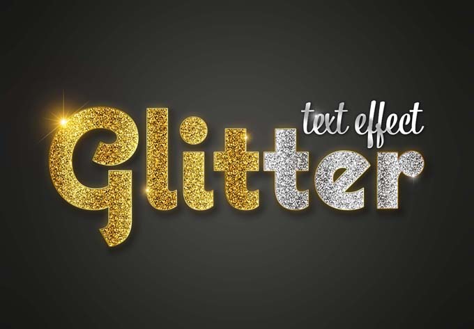 Glitter Text Effect PSD Mockup Free Download - Photoshopresource