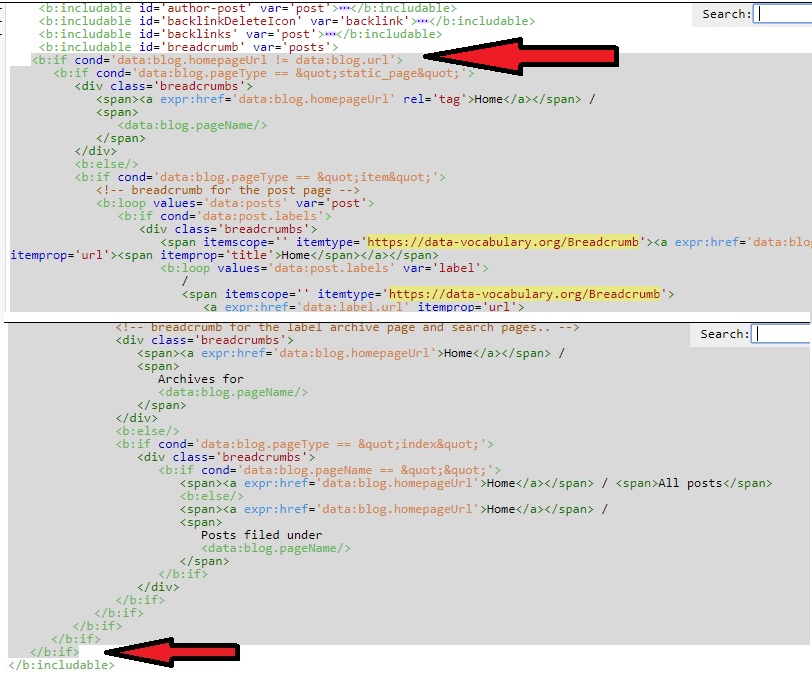 Cara Mengatasi Skema Breadcrumb Error di Blogger Nur
