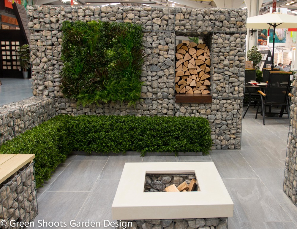 modern gabion planters