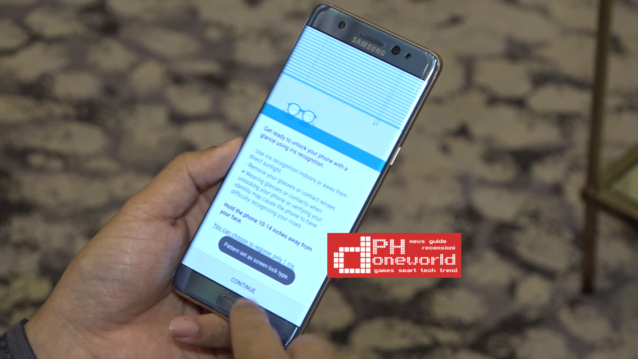 Samsung Galaxy Note 7 | Come funziona scanner dell'Iride