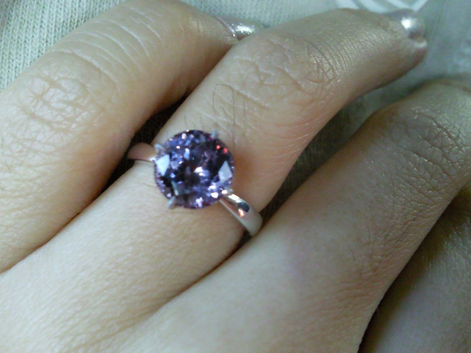 Sheila Customize Jewelry: 18k Rose Gold and Silver Lavender Spinel Ring
