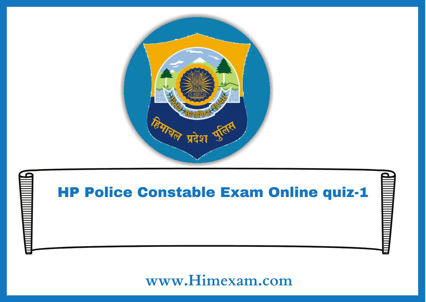 HP Police Constable Exam Online quiz-1