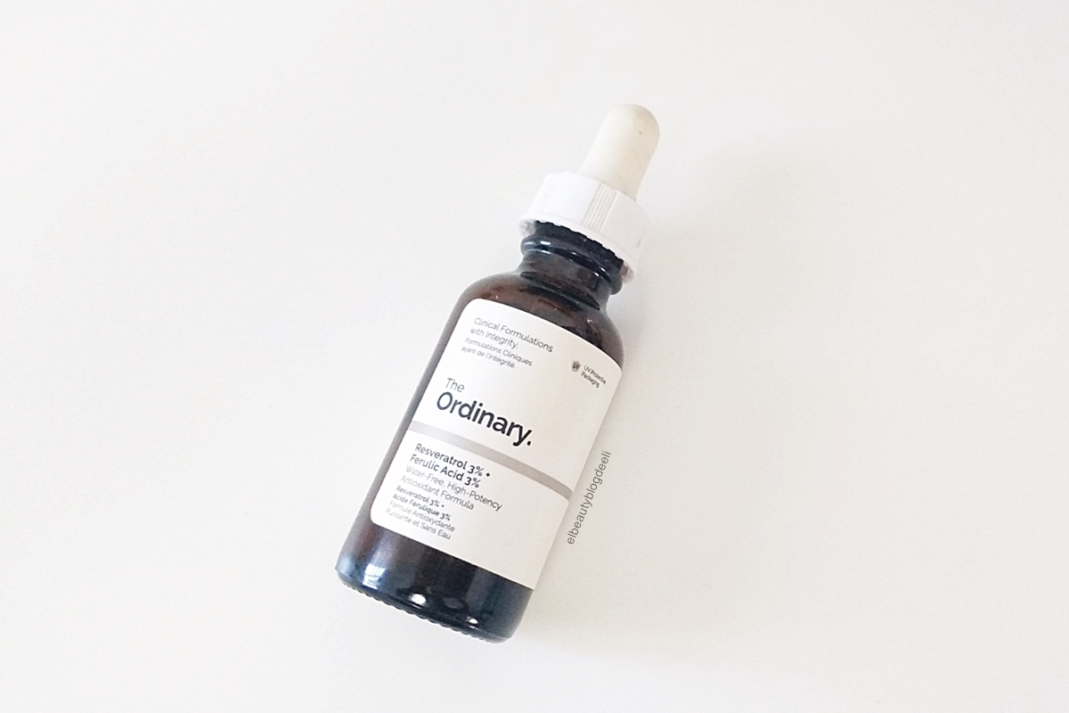 Probando el sérum Resveratrol 3 + Ferulic Acid 3 de The Ordinary El
