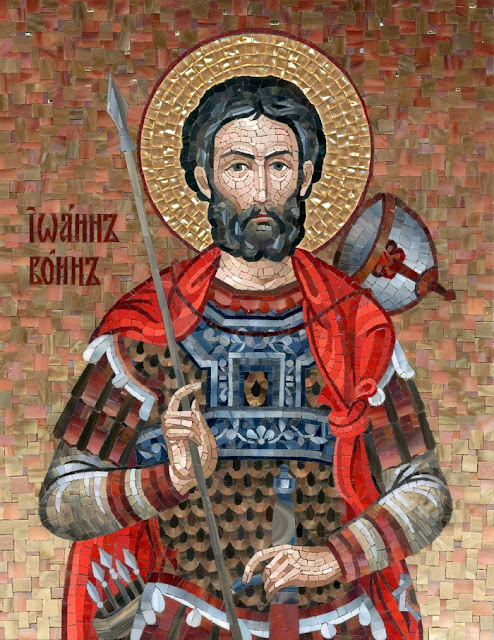 Мозаичная икона Иоанн воин