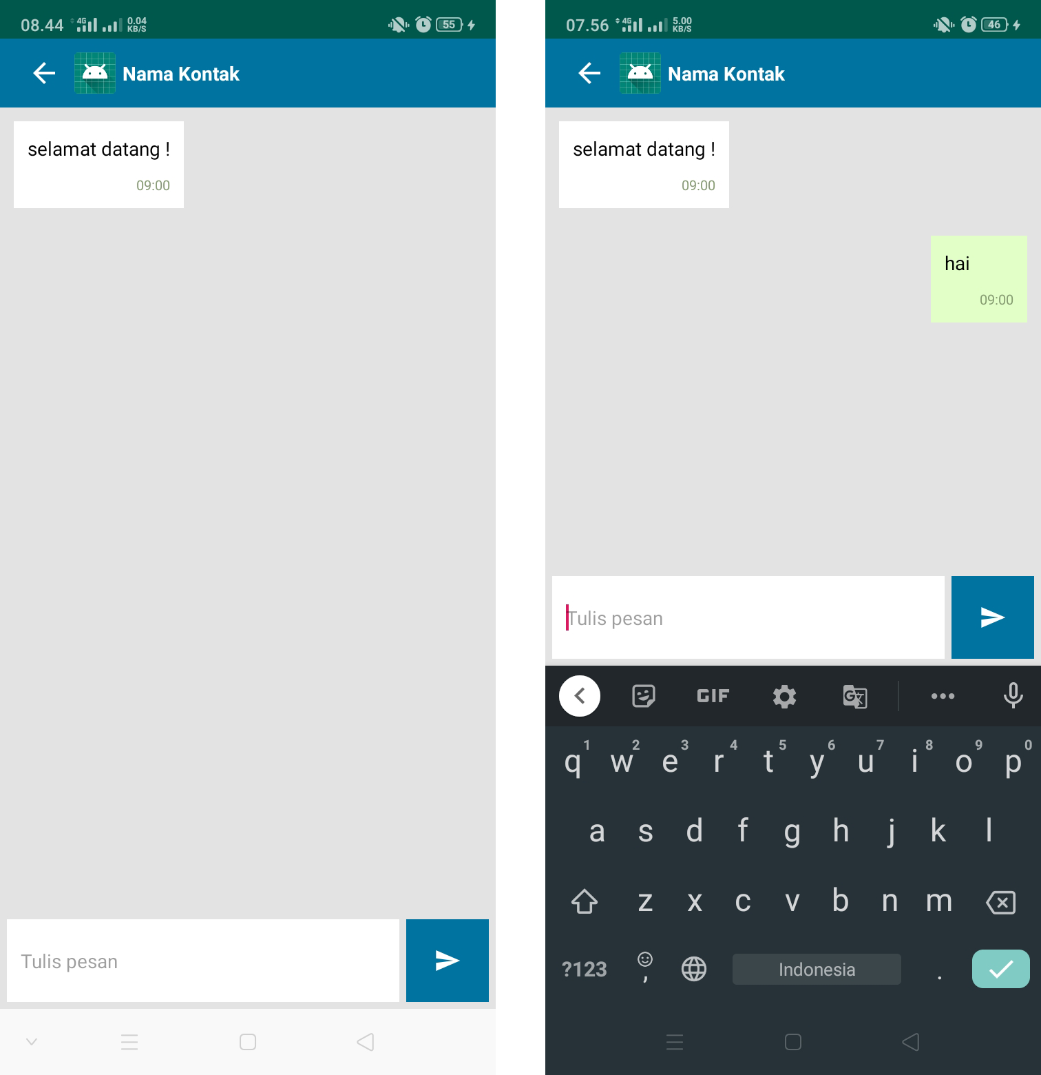 Membuat Aplikasi Pesan Chat di Android Studio Bagian 1 ~ CODING RAKITAN ...