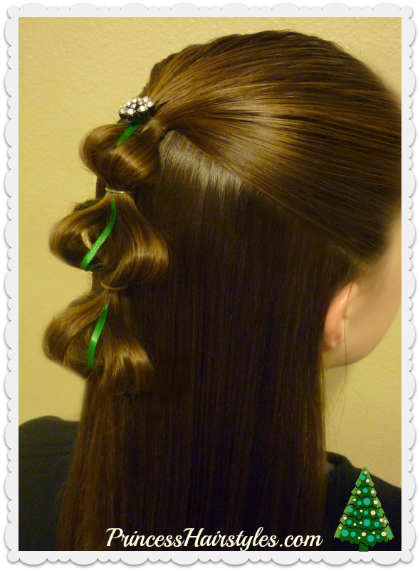 3D Christmas Tree Hair Tutorial Hairstyles For Girls Princess