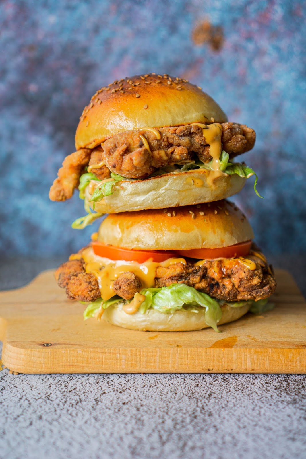 KFC Style Chicken Fillet Burger Homemade Hungry for Goodies