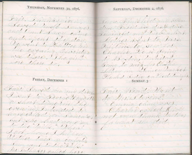 Heirlooms Reunited December and Memoranda Entries in the 1876 Diary of Ida Isadore Reynolds