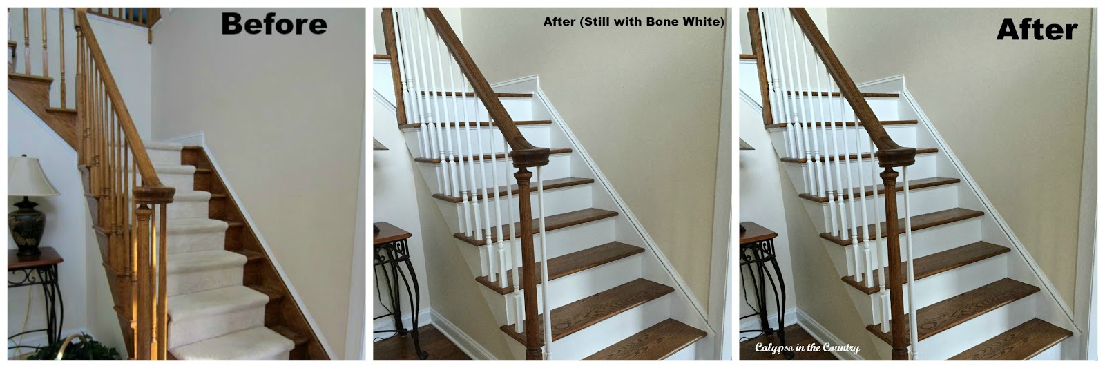 Before and After - Benjamin Moore White Sand