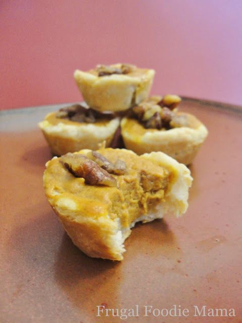 Mom's Test Kitchen: Pumpkin Pecan Tassies from Frugal Foodie Mama