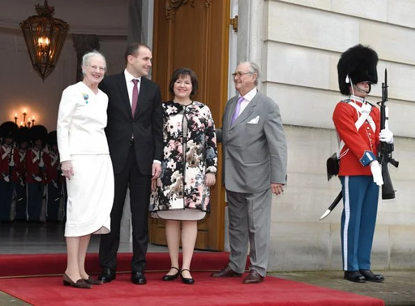 Queen Margrethe, Eliza Jean Reid, Crown Princess Mary, Princess Marie, Prince Jaochim, Prince Frederik, Guoni Jóhannesson