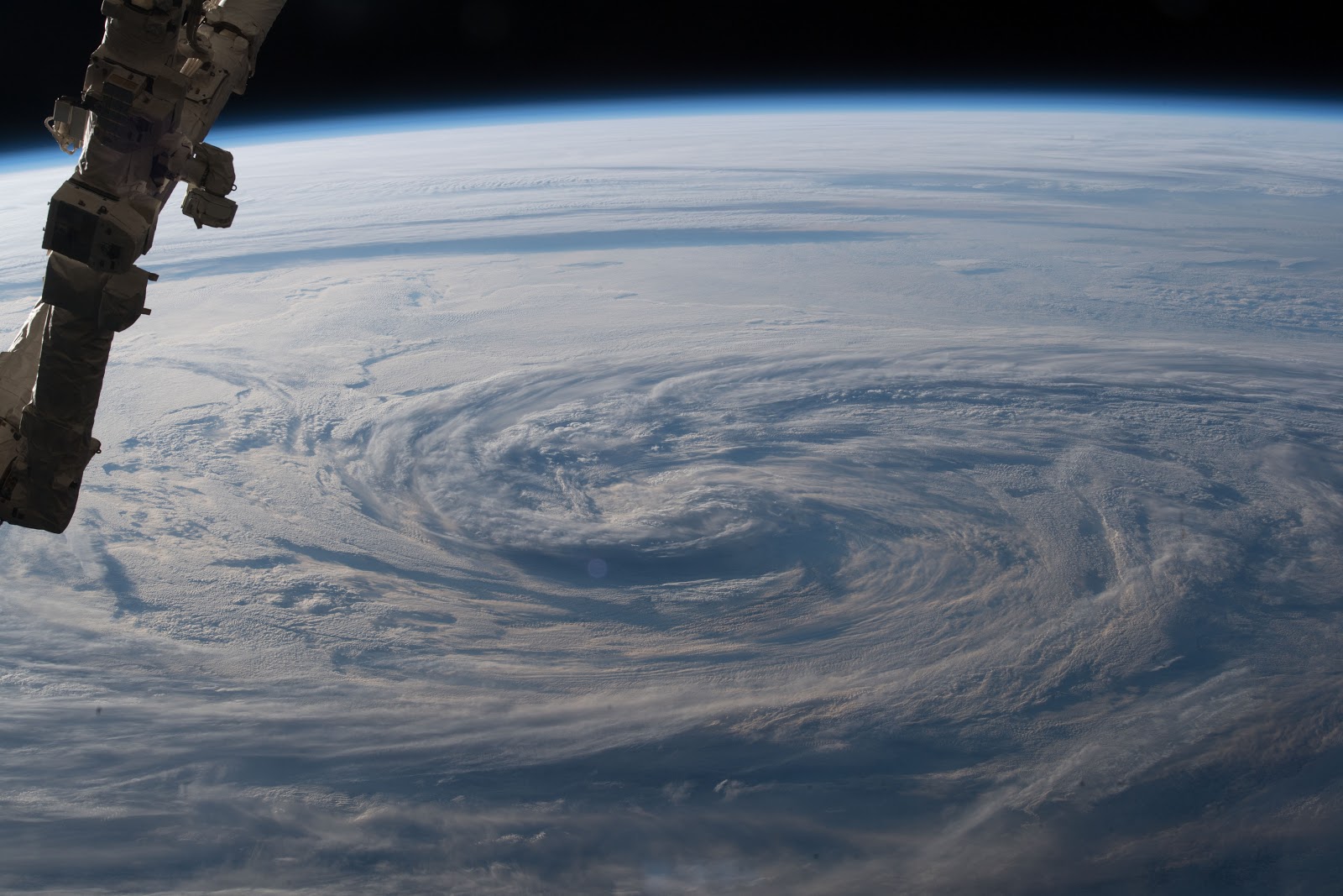 Friends of NASA Pacific Storm Clouds International Space Station