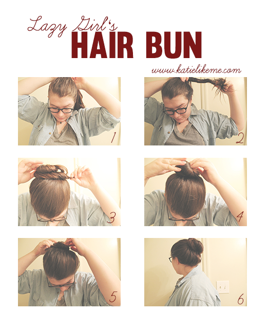 Hair Lazy Girl S Hair Bun Katie Like Me