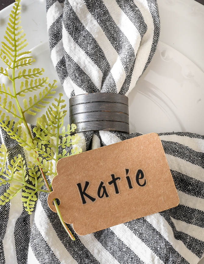 Simple Spring Place Setting With Dollar Tree Napkin Rings Little