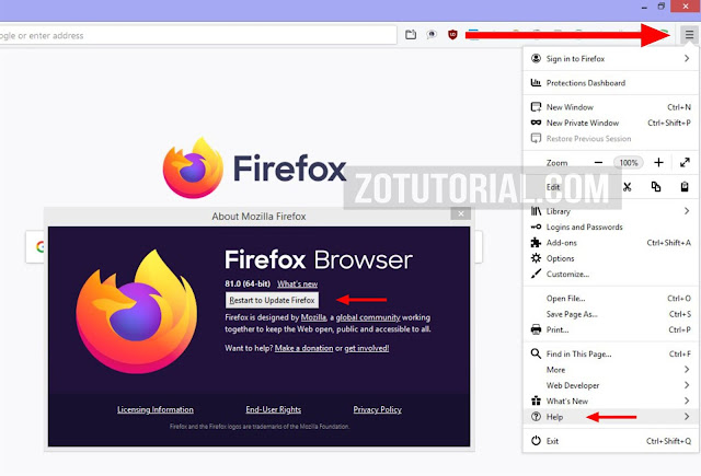 Langkah Update Browser Mozilla Firefox di PC atau Laptop Mudah
