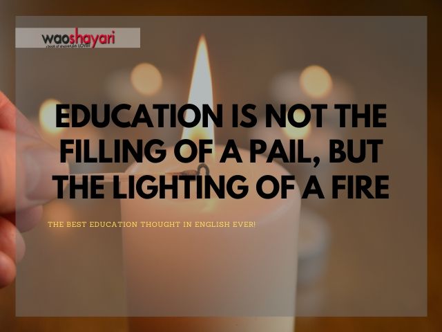 good thought in english related to education