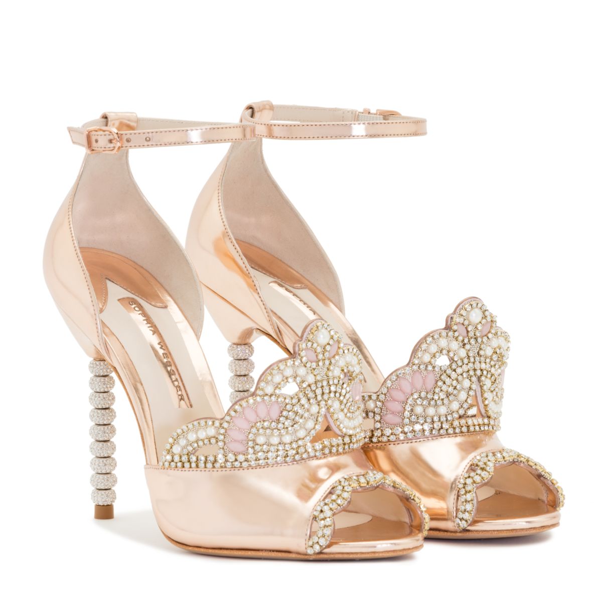Sophia Webster - Royalty Sandals | Embellished leather sandals, Gold leather sandals, Jeweled 