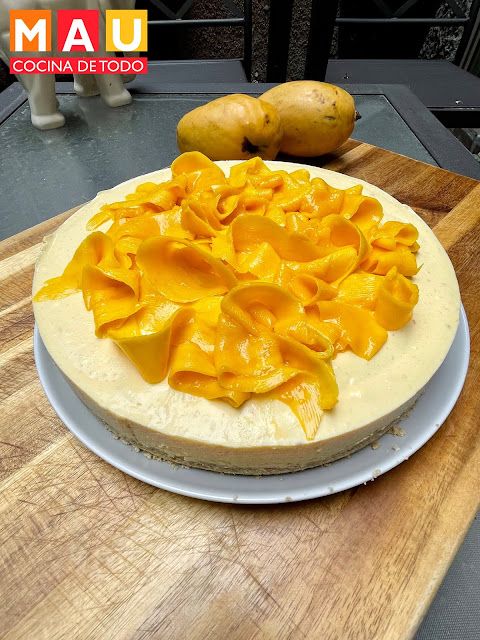 mau cocina de todo cheesecake de mango sin horno pie pay de queso receta facil