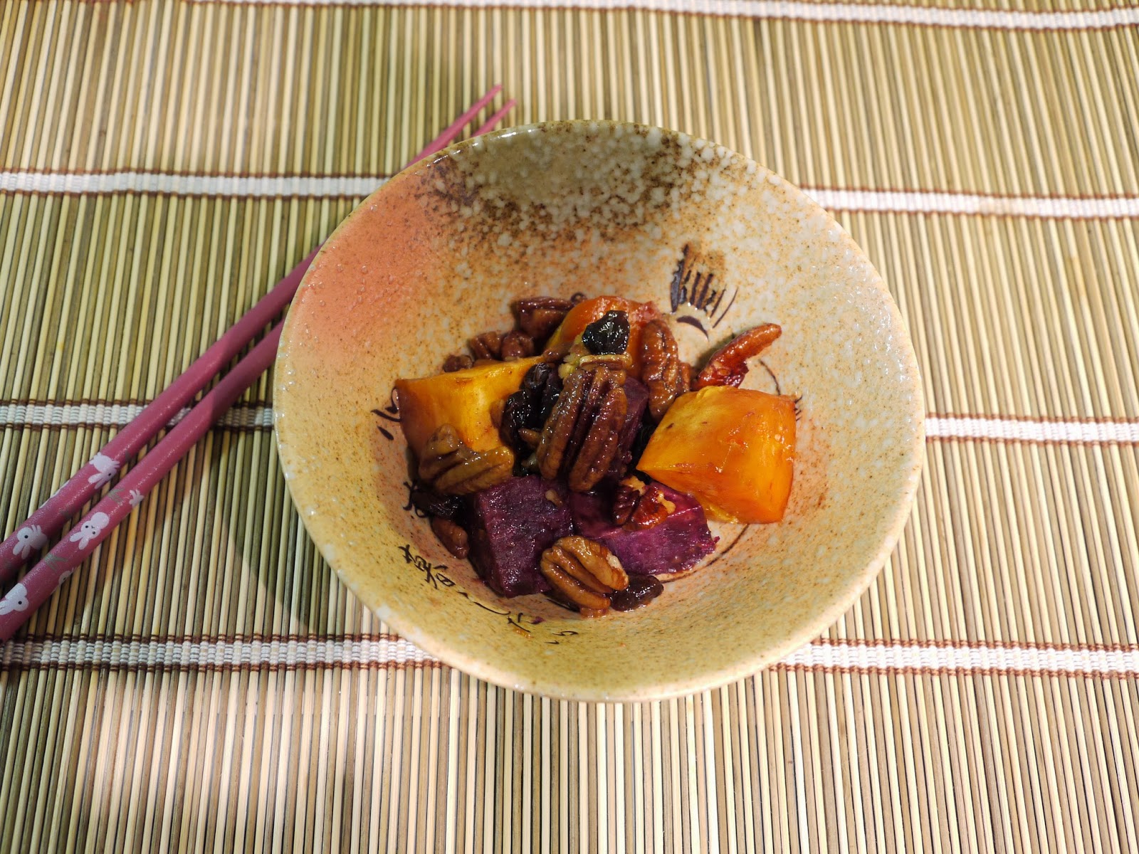 Miss Wong's Kitchen How to make Honey Glazed Sweet Yam and Pecan Snack