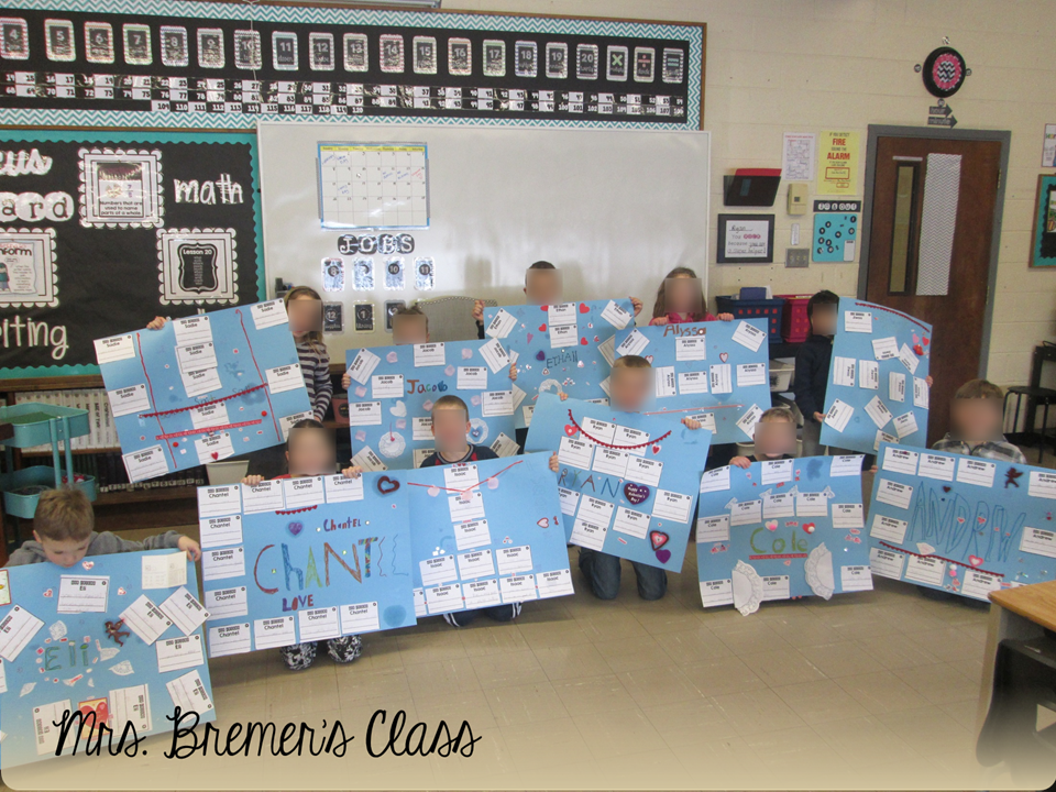 Valentine's Day Kindness Project where students build up their peers and make posters about their classmates. A very special community building class activity! #valentinesday #communitybuilding #kindness #valentinesdayart