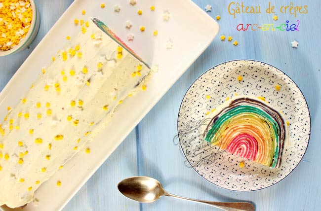 Gateau De Crepes Arc En Ciel Il Etait Une Fois La Patisserie