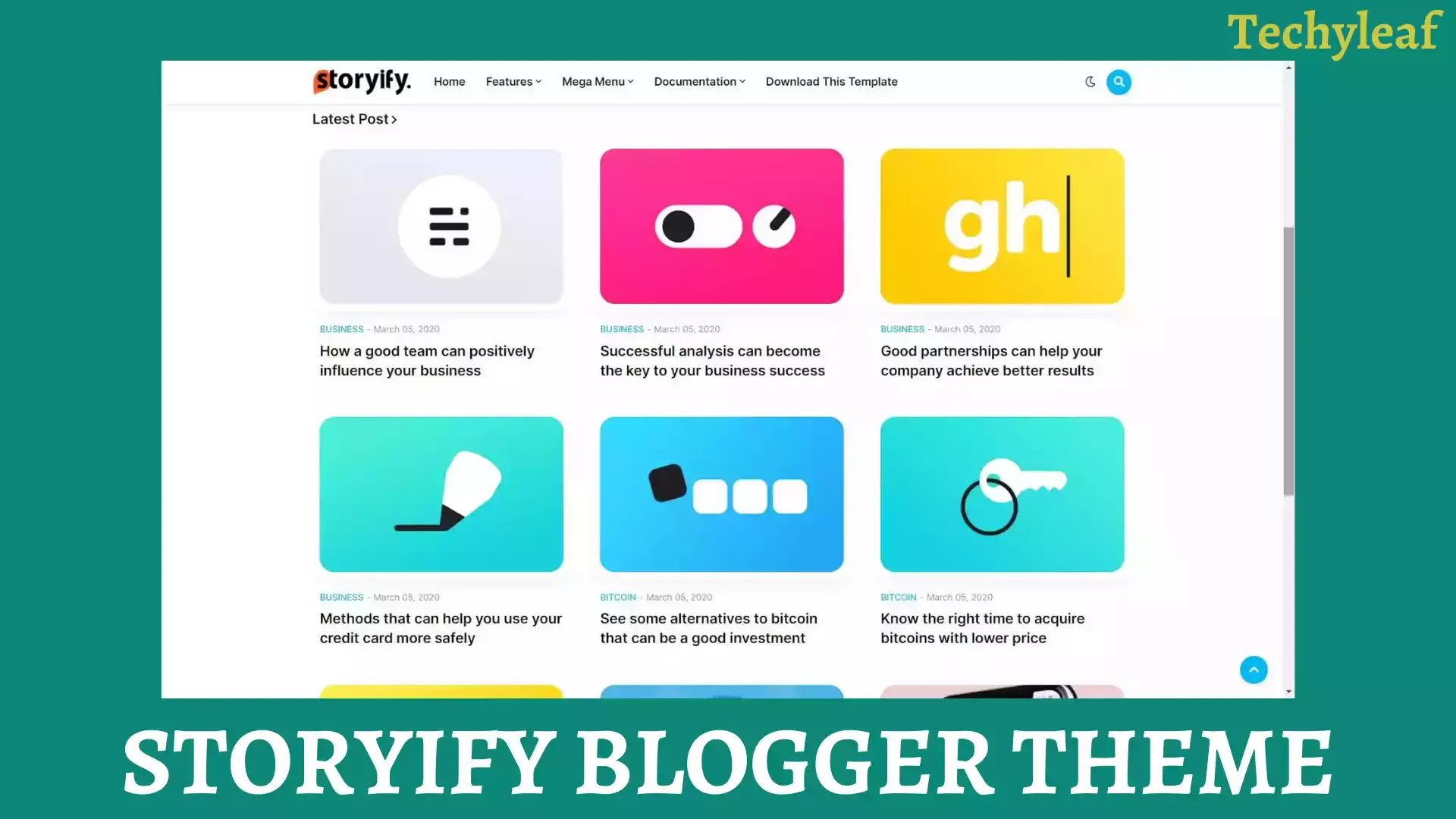 Storify Premium Blogger theme review [Download free] Techyleaf
