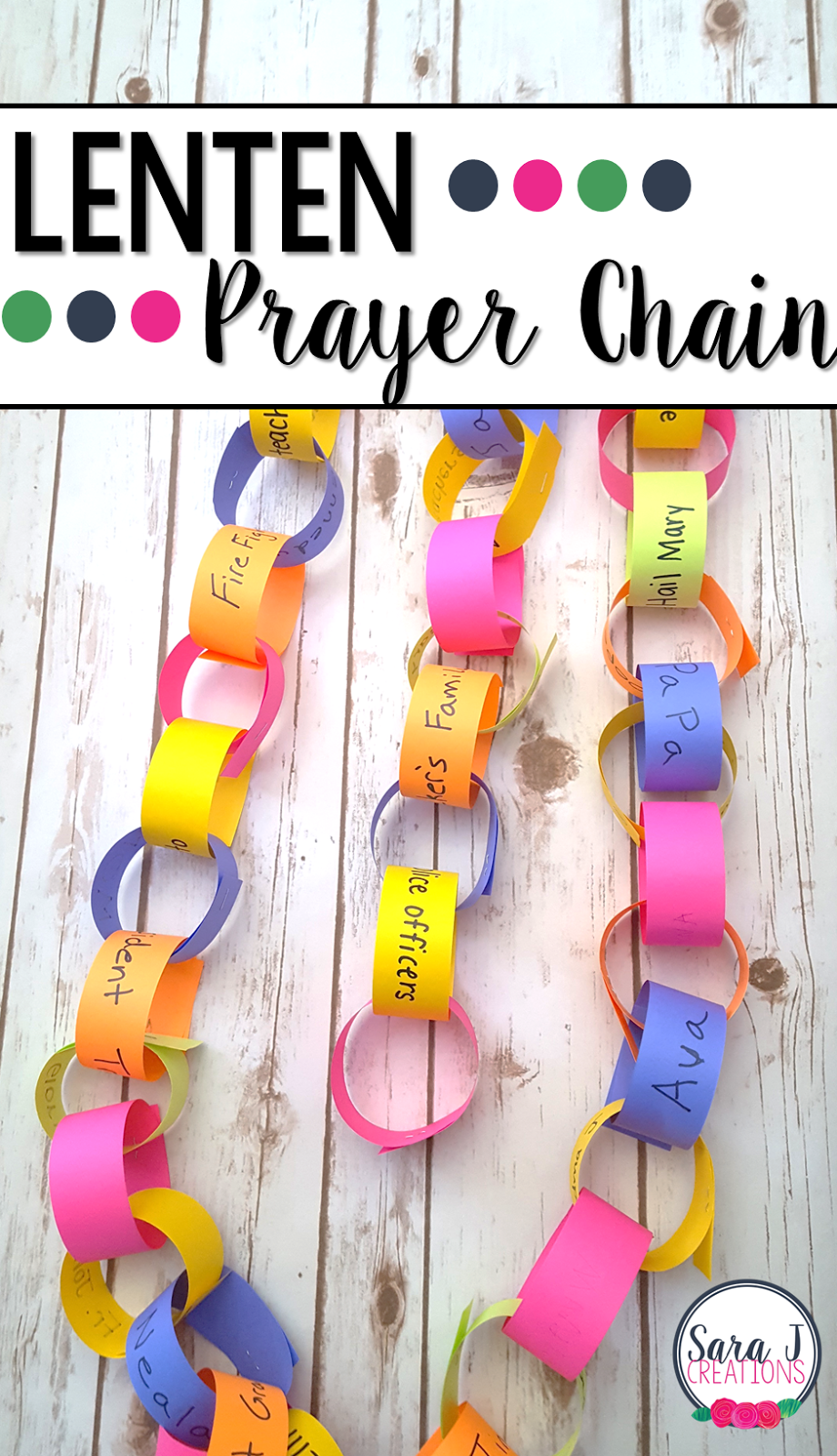 Lenten prayer chain sara j creations