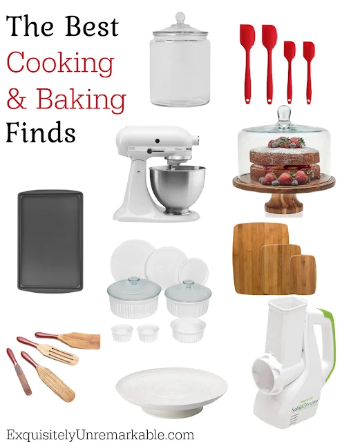 The Best Cooking and Baking Finds including mixer, salad shooter, baking pans, utensils and more