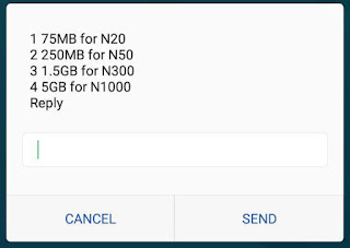 New Airtel Data Pack - 70MB for #20, 250MB for #50, 5GB for #1000 3