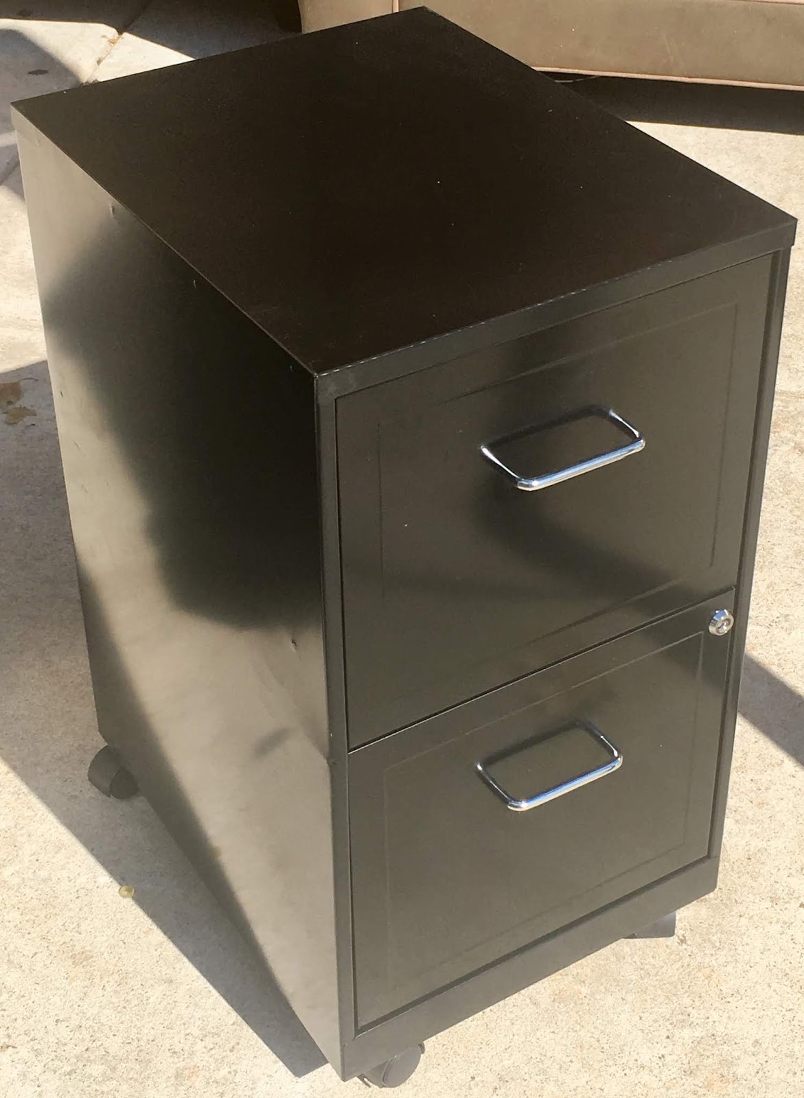 Uhuru Furniture & Collectibles Black 2Drawer File 25 SOLD