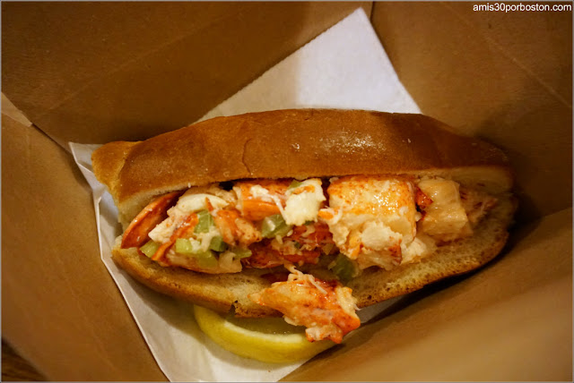 Lobster Roll de la Pescadería del Mercado Público de Boston
