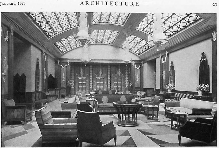 Uptown Update Flashback Friday Lawrence House Lobby Ceiling, Then and Now