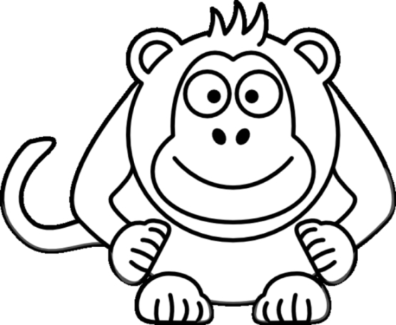 Free Printable Coloring Page: Monkey Coloring Pages
