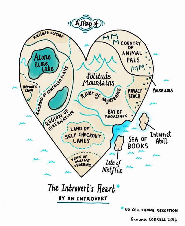 An Introvert's Heart Gemma Correll Infographic